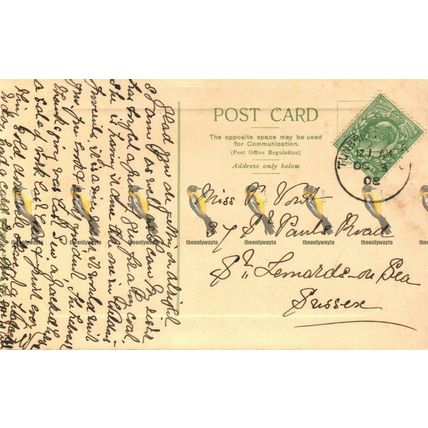 Pantiles, Tunbridge Wells, Rare Postcard, 1908