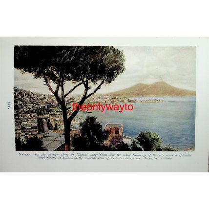 Western Shore Of Naples, Italy, (Porta Capuana On Reverse), Book Illustration