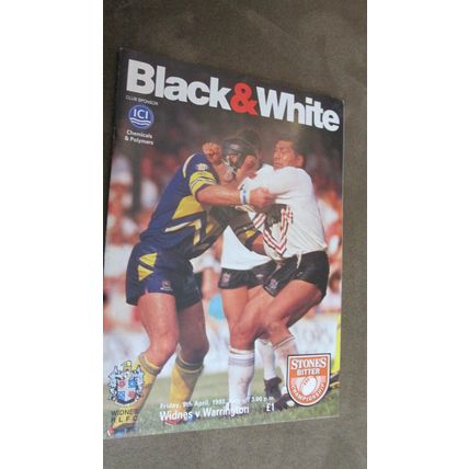 1993 Rugby Football League Programme - Widnes v Warrington - April
