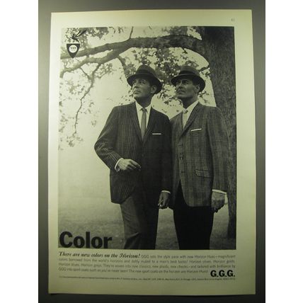 1960 G.G.G. Sport Coats Advertisement - There are new colors on the Horizon