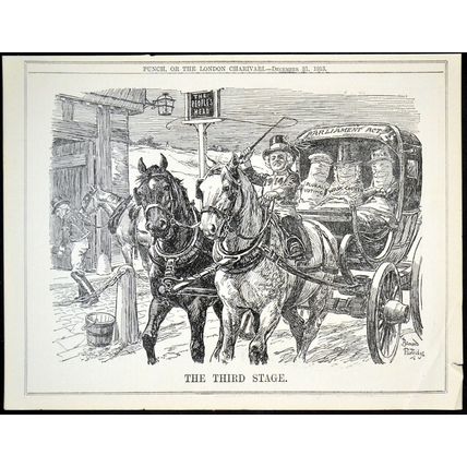 THIRD STAGE 1913 John Bernard Partridge PUNCH CARTOON PAGE