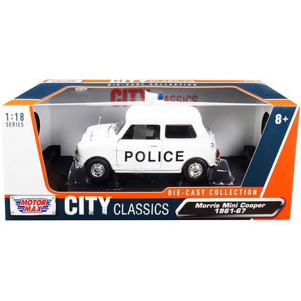 1961-1967 Morris Mini Cooper RHD (Right Hand Drive) "Police" White "City Clas...