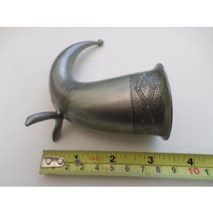 Pewter - Model Viking Horn - Vase/Condiment dish - Table Ornament