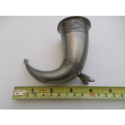 Pewter - Model Viking Horn - Vase/Condiment dish - Table Ornament