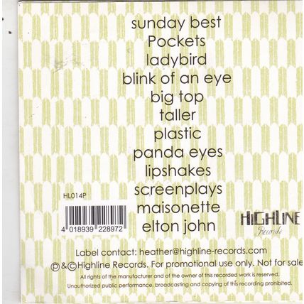 Alphabet Backwards : Little Victories. PROMO CD Album