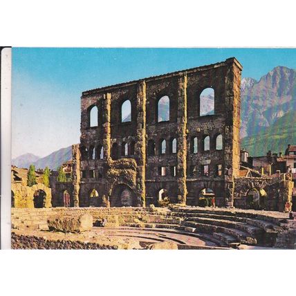 Roman Theatre Aosta Italy Picture Card 10 x 7.5 cm