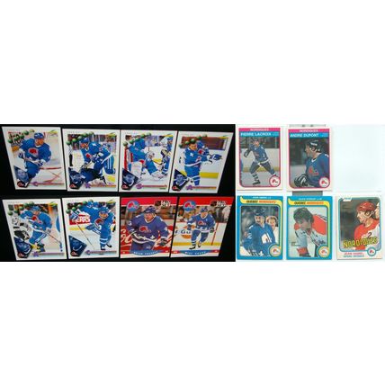 Lot of 18x Quebec Nordiques Hockey Cards