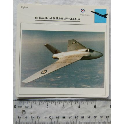 de Havilland D.H.108 Swallow - GB - Fighter - Collectors Club Card