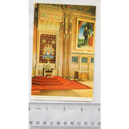 old postcard Queen's Robing Room, House of Lords, London
