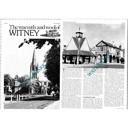 Witney Gloucestershire Wool Trade - 1976 Article / Print