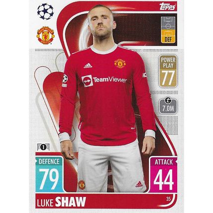 Match Attax UCL/UEL/UECL 2021-22: Manchester United, Defender - Shaw (Luke)