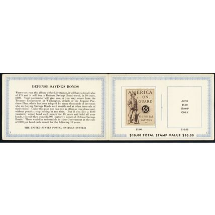 Postal Savings Bond Booklet For PS15 Containing One $5 Stamp * Stuart Katz