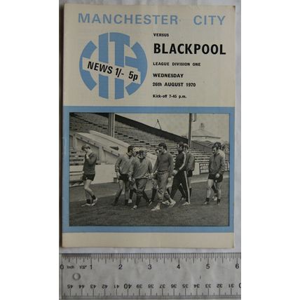 1970 programme Manchester City v. Blackpool