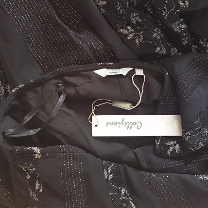 Per Una Collecione M&S Black Silver Panels Lace Skirt Size 8 R UK