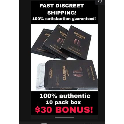 Casanova coffee for men 10 packs