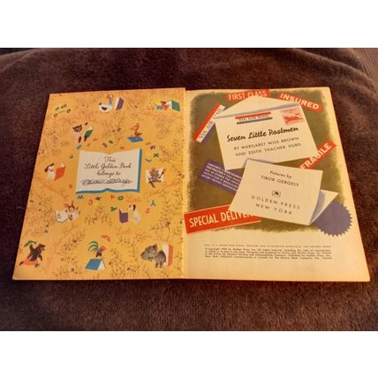 Little Golden Book Seven Little Postmen By Margret W Brown (C) Fine 6.5 1971