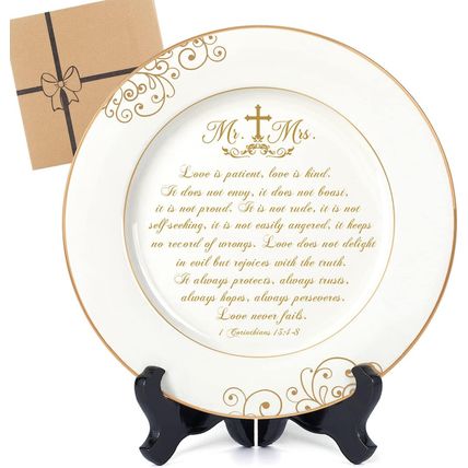 Best Anniversary Wedding Gifts for Couples Unique 2025 - Mr and Mrs Plate with 2