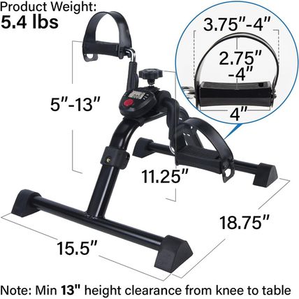 Vaunn Wrist Arm Leg Strengtheners Pedal Exerciser with Electronic Display for In