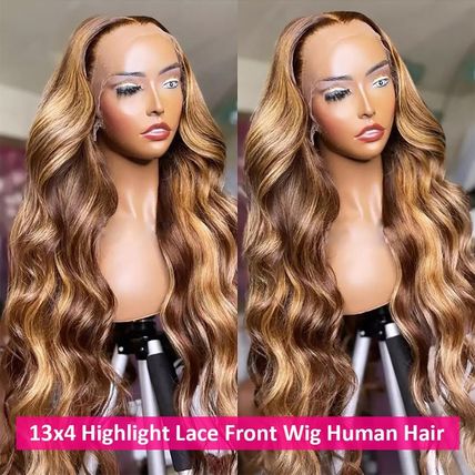 Pizazz 13X4 Ombre Highlight Lace Front Wigs Human Hair with Baby Hair 180 Densit
