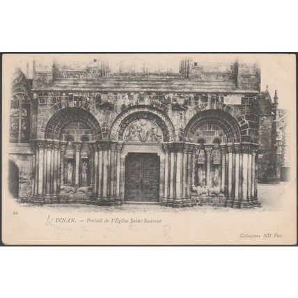 Portail de l'Église Saint-Sauveur, Dinan, 1902 - Neurdein CPA ND20