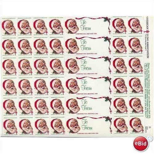 Mint Sheet of 1983 Christmas Seals