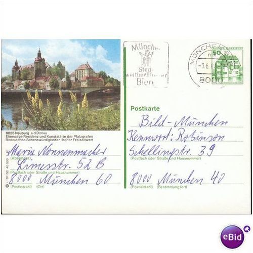Germany postcard 1981 - 8858 Neuburg