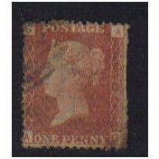 1858/79 1D RED PLATE (79) CORNER LETTERS(G.A)F/U CDS