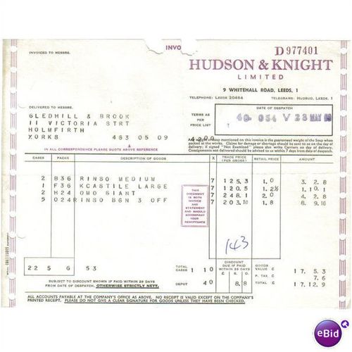 1959 HUDSON & KNIGHT LTD LEEDS 977401