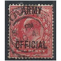 1902 O49 1d Scarlet Army Official Fine Used