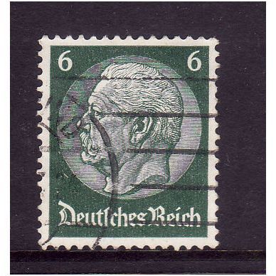 GERMANY 1933 SG497B 6pf GREEN PRESIDENT VON HINDENBURGH FINE USED