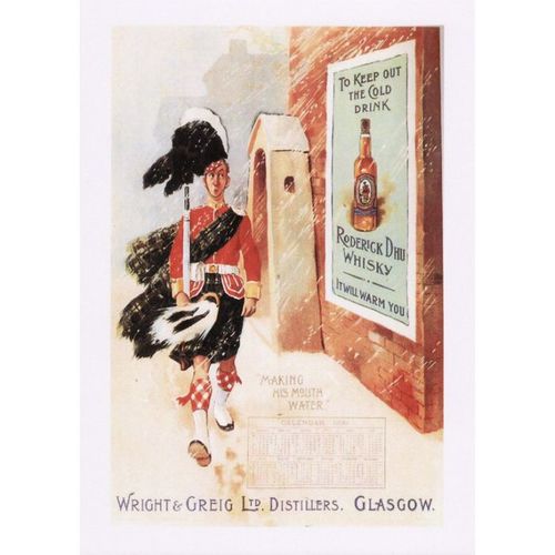 Poster Advert Art Postcard Roderick Dhu Whisky Soldier Wright & Greig Glasgow