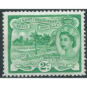 St Kitts-Nevis 1954 SG108 2c Green Mounted Mint . ..