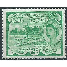 St Kitts-Nevis 1954 SG108 2c Green Mounted Mint . ..