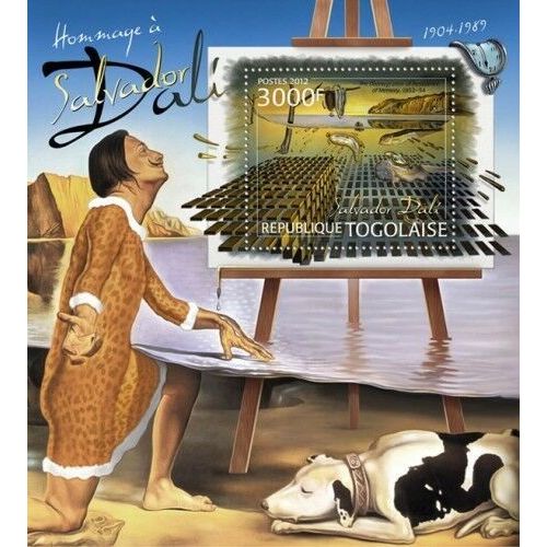 TOGO 2012 SHEET MNH SALVADOR DALI ART PAINTINGS ARTE PINTURAS PEINTURES 1A
