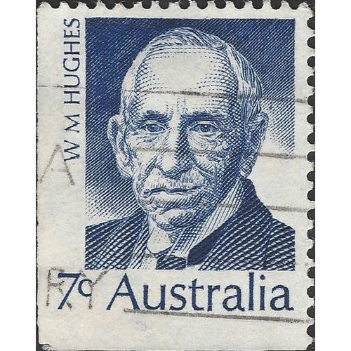 AUSTRALIA, William Morris Hughes (1862-1952), blue 1972, 7c, #5