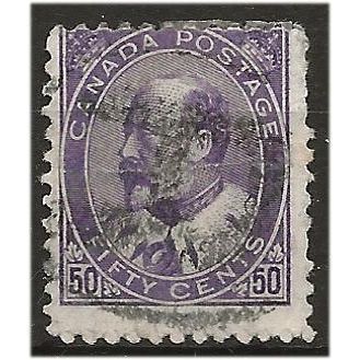 Canada 1903 SG187 50c Deep Violet KEY VALUE Good+ Used . .. .