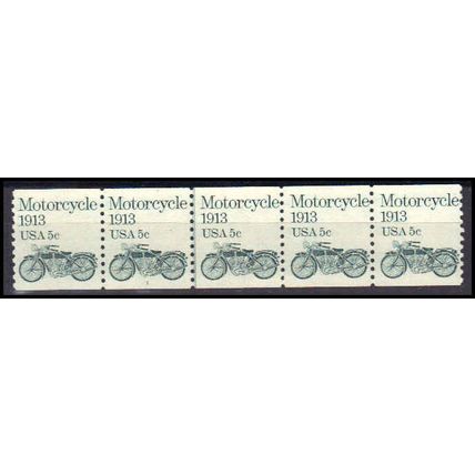 1899 5c Motorcycle Fine MNH Dry Gum PNC 1/4+1 Z5757