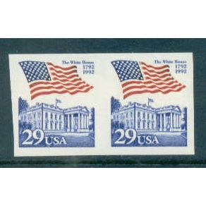 2609 29c U.S. Flag Over White House Imperf Fine MNH Pair W0586