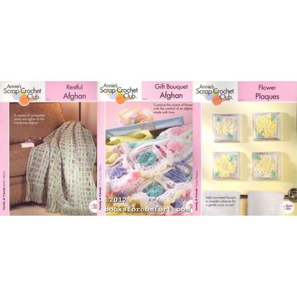 Family & Friends Afghans Scrap Crochet 3 Patterns