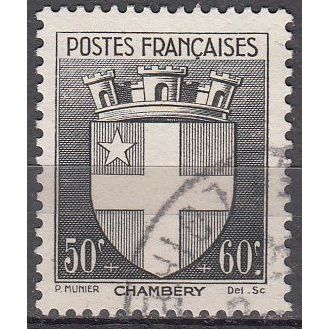 France 1942 Michel 564 O Cote (2008) 4.65 € Armoirie de Chambéry Cachet rond