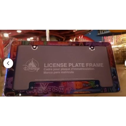 CALIFORNIA ADVENTURE CARS LAND CARS NEON LIGHTS LICENSE PLATE FRAME HOLDER~NEW~