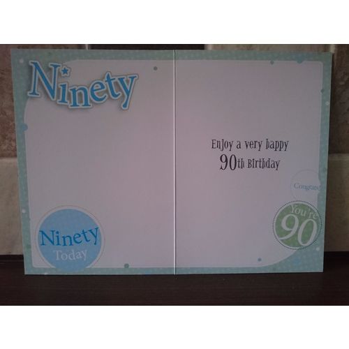 90th birthday card - Ninety #1