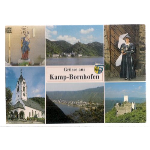 KAMP-BORNHOFEN, multiview unused vintage postcard #