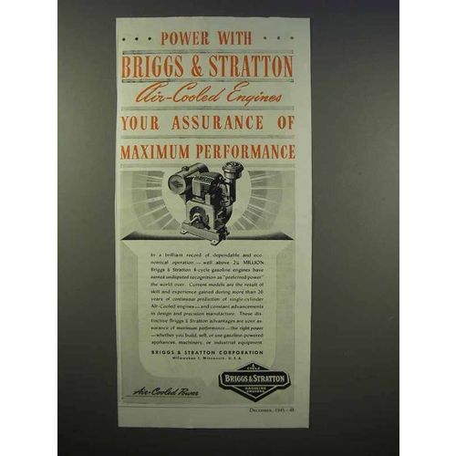 1945 Briggs & Stratton Air-Cooled Engine Ad