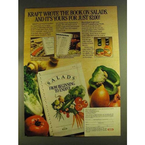 1980 Kraft Dressings Ad - Wrote the Book on Salads