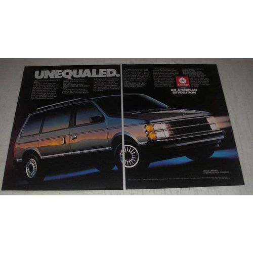1985 Dodge Caravan Ad - Unequaled