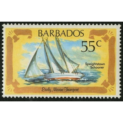 Barbados 1982 Marine Transport 55c Unmounted Mint MNH SG703 Sc579 stamp Schooner