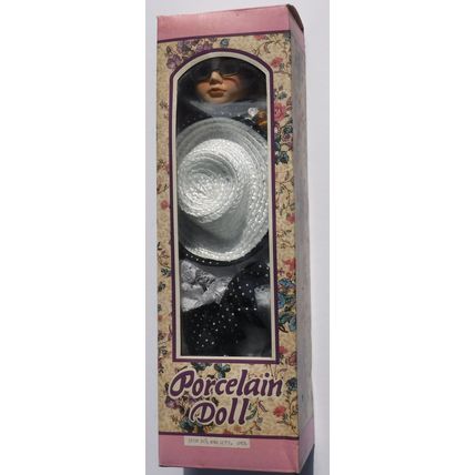 Fine 16 inch Bisque Porcelain Doll in Original Box