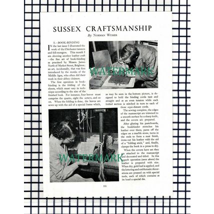 (8165) Messrs James North Bookbinders Market Street Brighton - 1950 Article