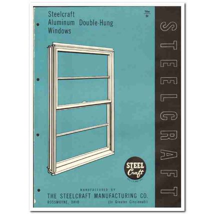 Steelcraft Mfg Company 1955 vintage window catalog aluminum